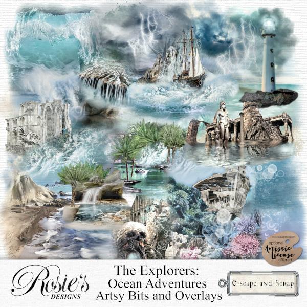 The Explorers Ocean Adventures Artsy Bits by Rosie's Designs